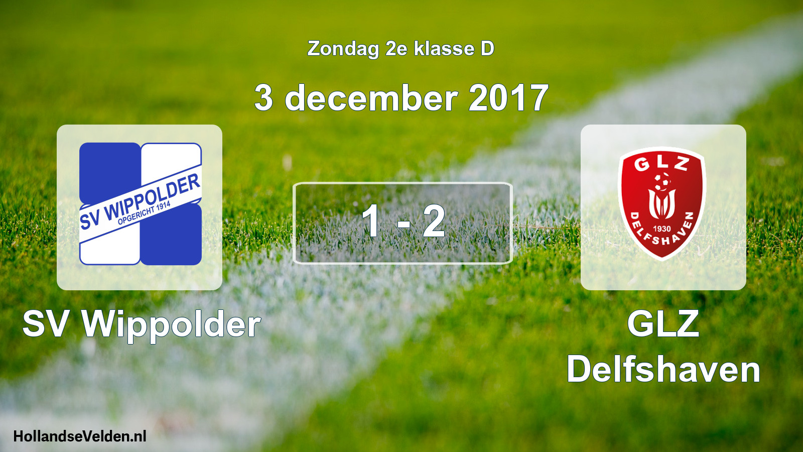 Total number of matches played: SV Wippolder - GLZ Delfshaven 1 - 2 (3 December 2017)