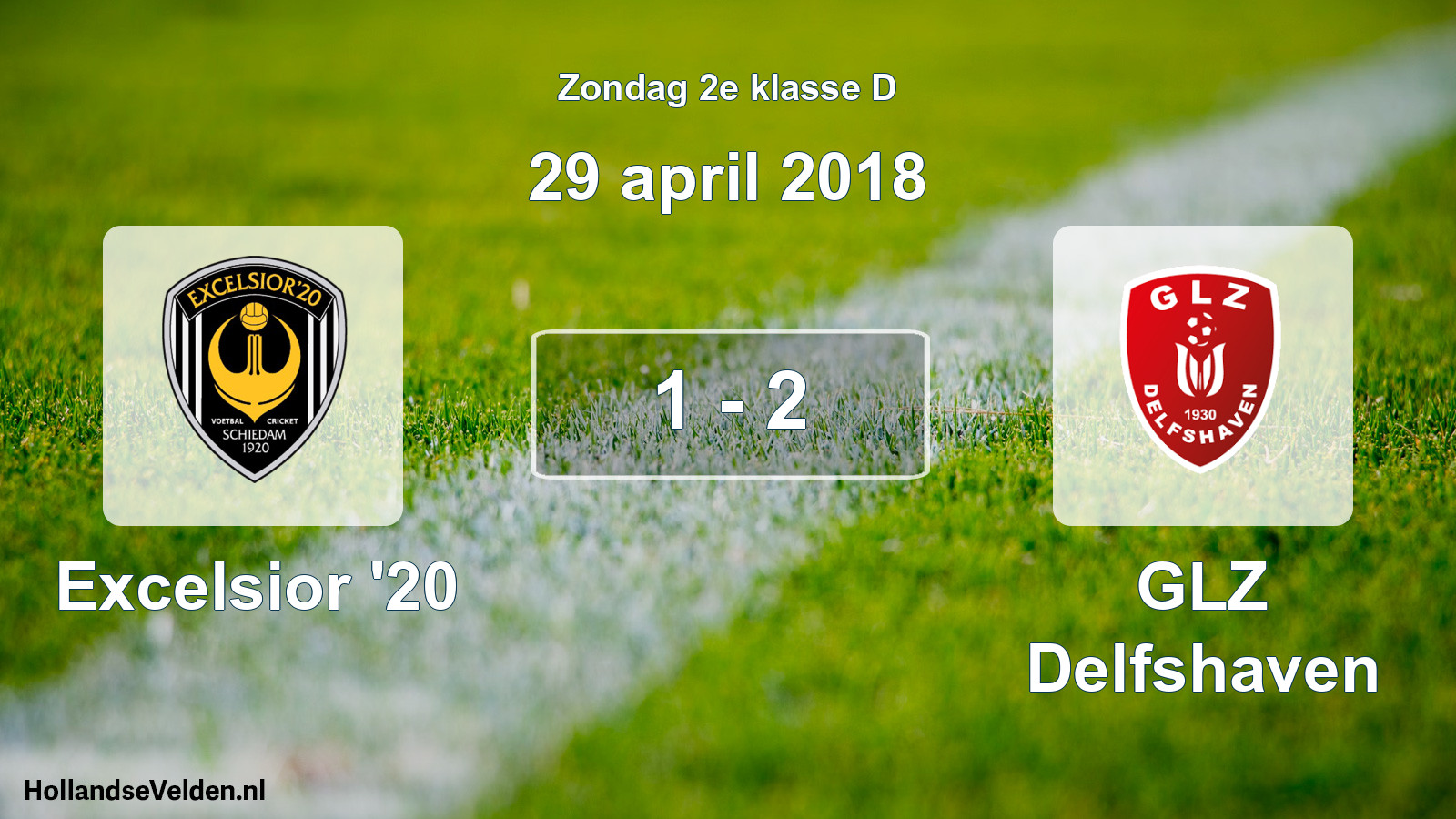 Total number of matches played: Excelsior '20 - GLZ Delfshaven 1 - 2 (29 April 2018)