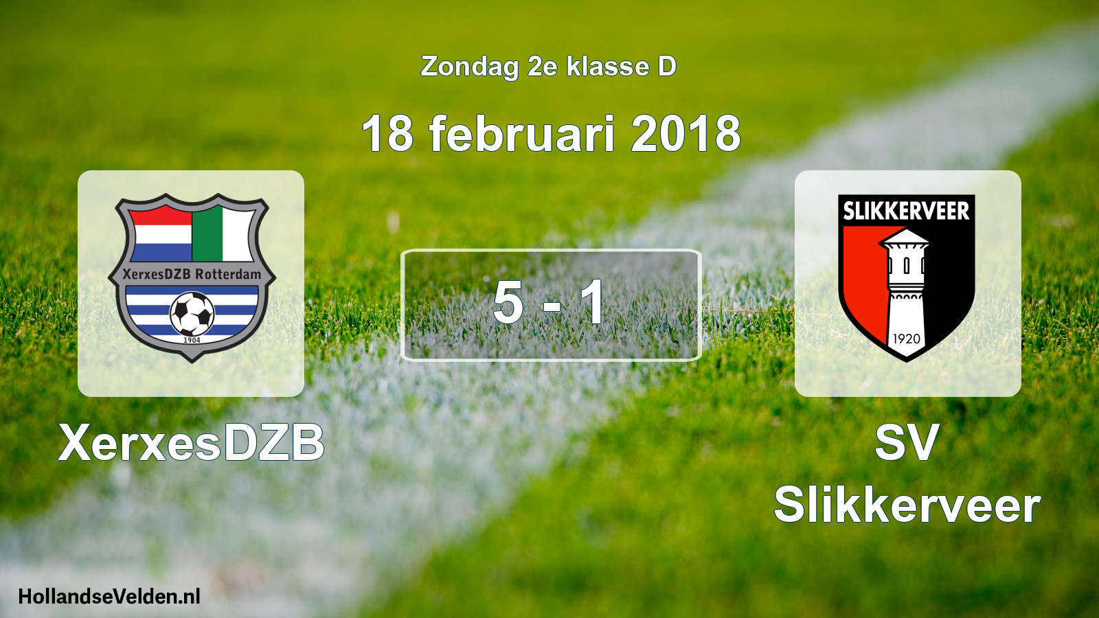 Total number of matches played: XerxesDZB - SV Slikkerveer 5 - 1 (18 February 2018)