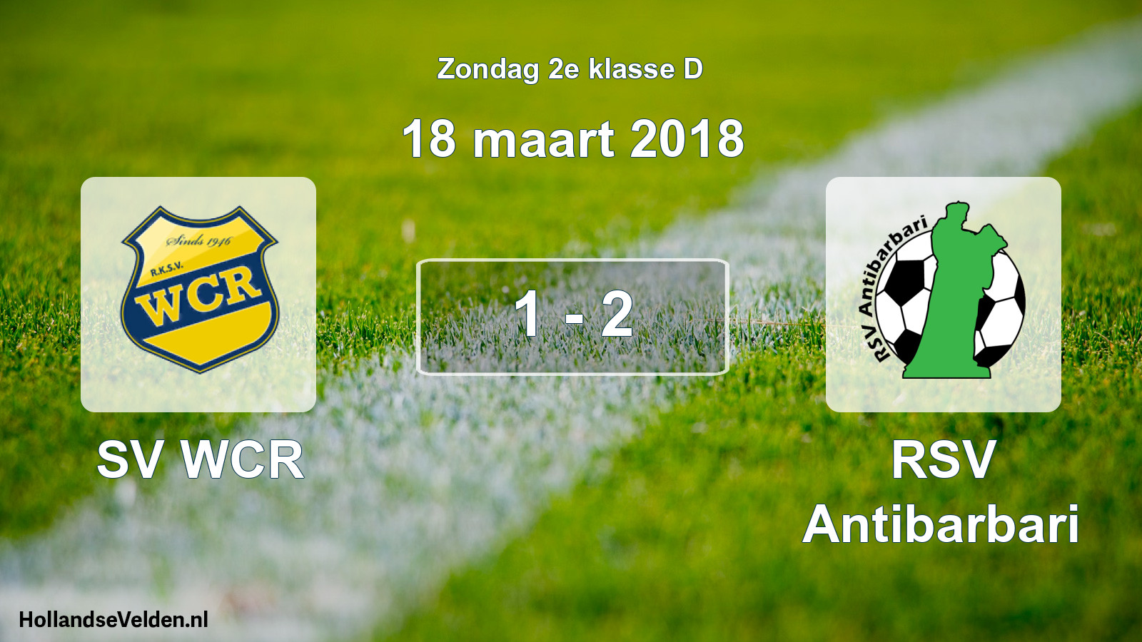Total number of matches played: SV WCR - RSV Antibarbari 1 - 2 (18 March 2018)