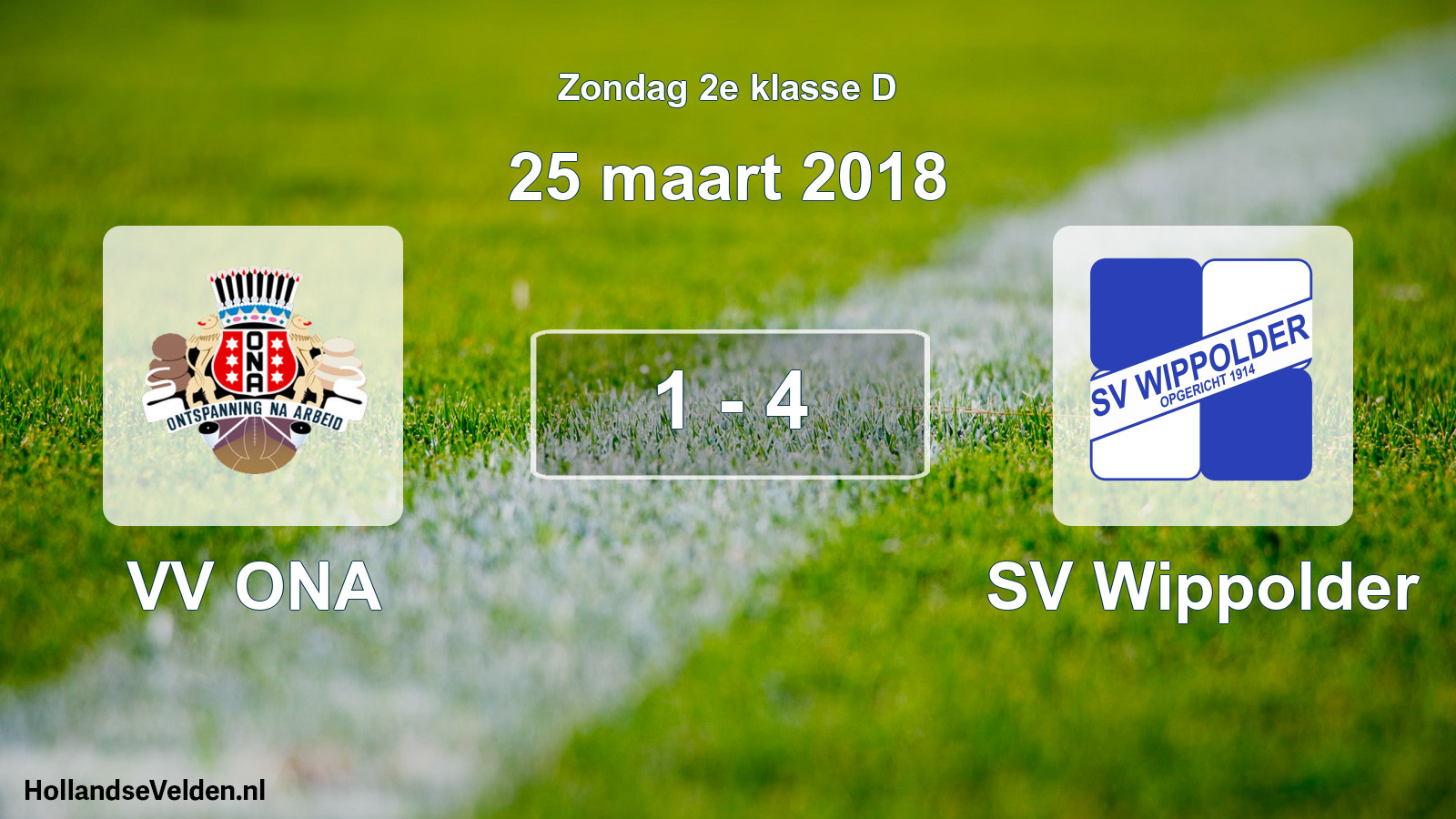 Total number of matches played: VV ONA - SV Wippolder 1 - 4 (25 March 2018)