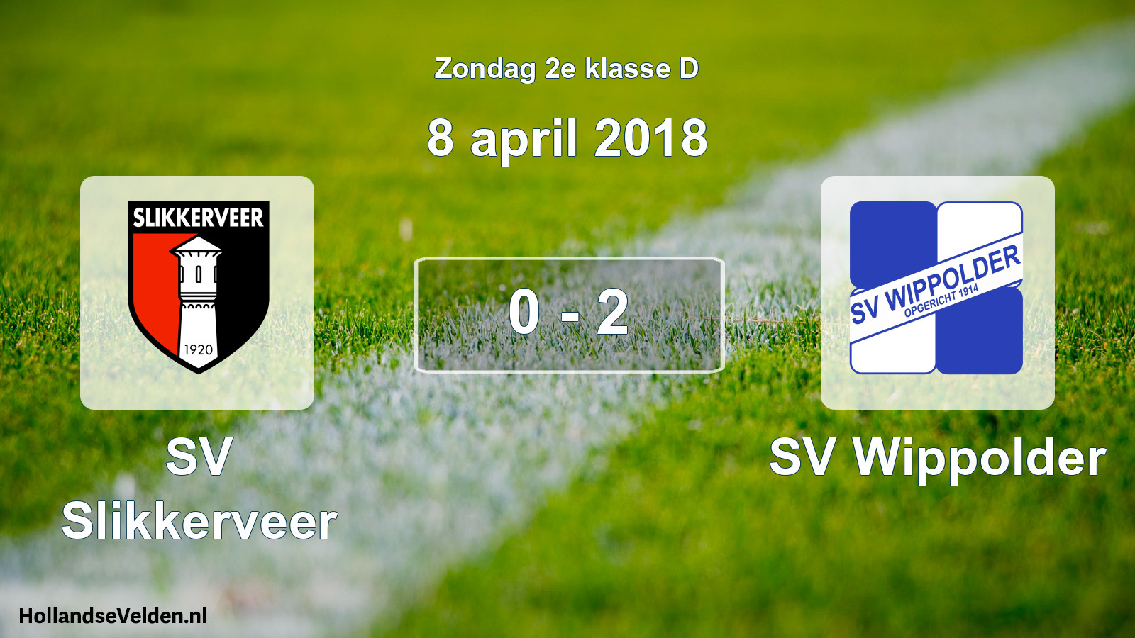 Total number of matches played: SV Slikkerveer - SV Wippolder 0 - 2 (8 April 2018)