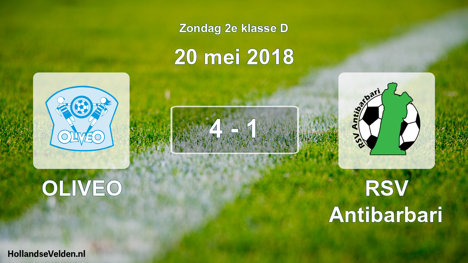 Total number of matches played: OLIVEO - RSV Antibarbari 4 - 1 (20 May 2018)