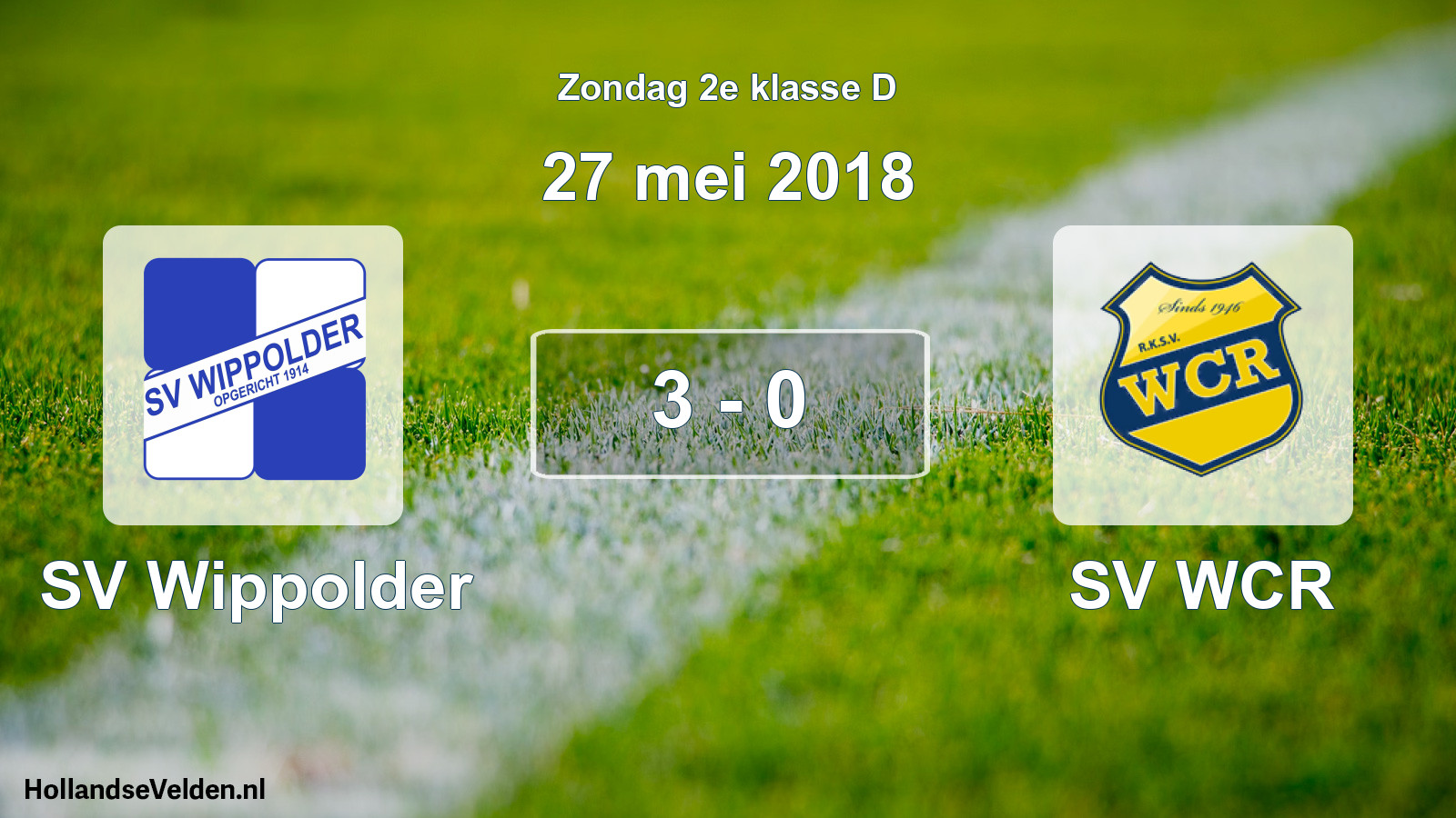 Total number of matches played: SV Wippolder - SV WCR 3 - 0 (27 May 2018)