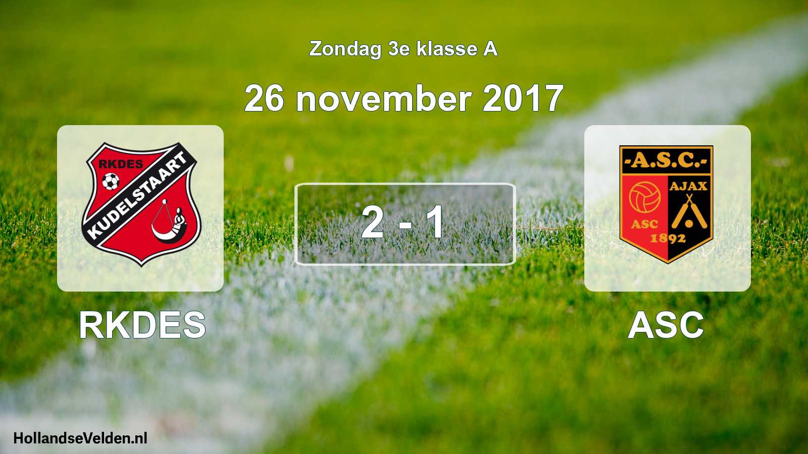 Total number of matches played: RKDES - ASC 2 - 1 (26 November 2017)