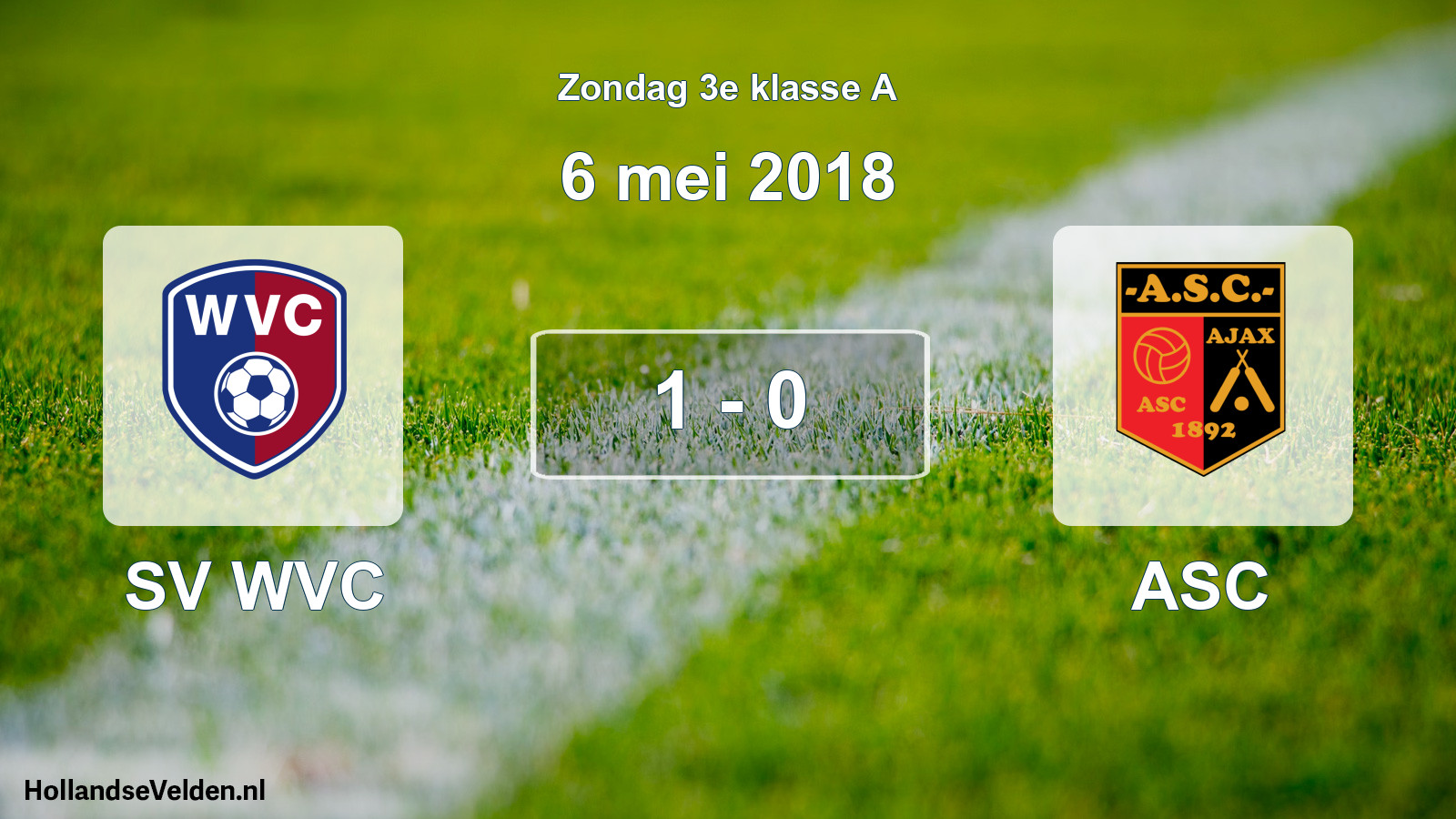 Total number of matches played: SV WVC - ASC 1 - 0 (6 May 2018)