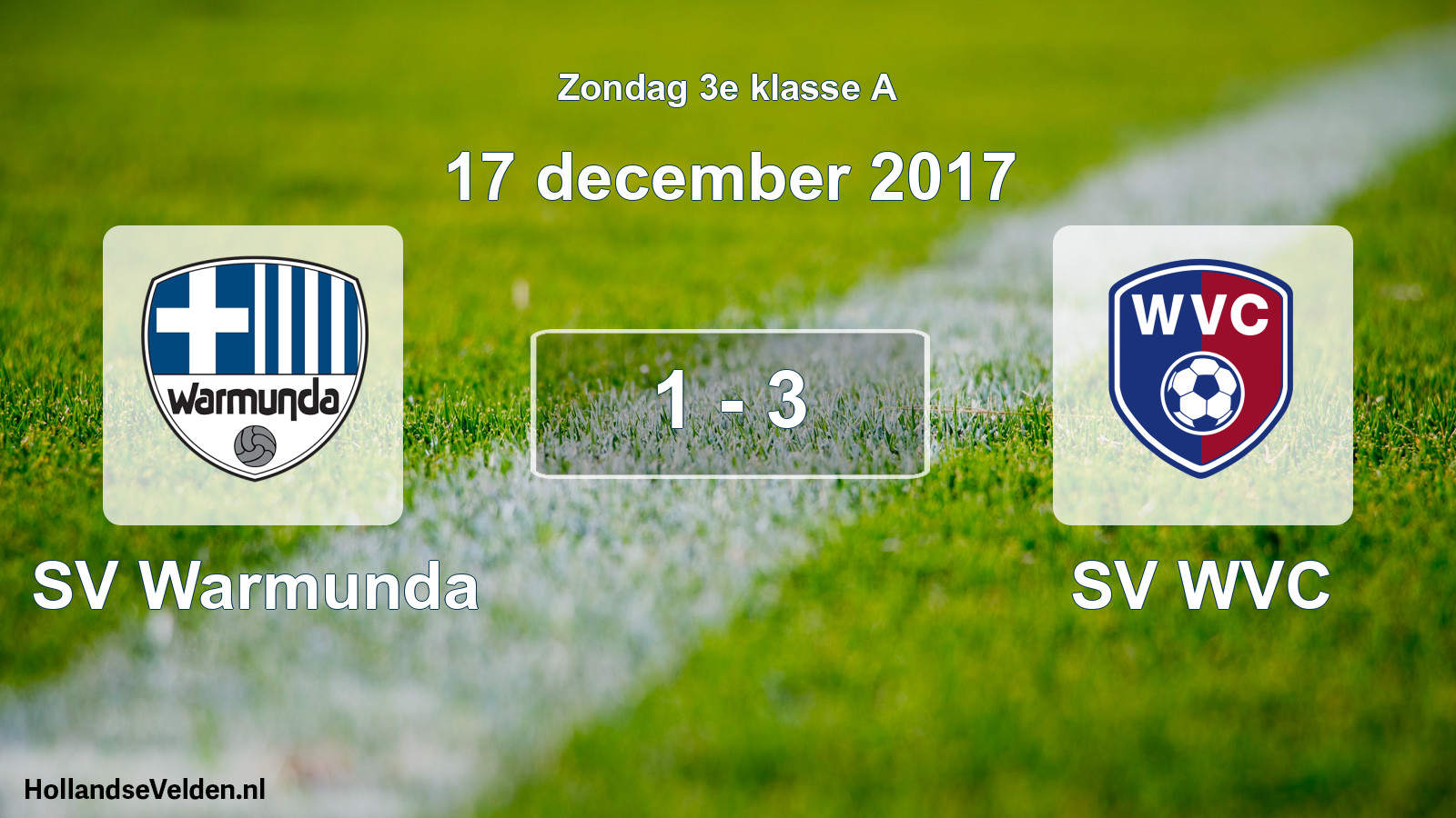 Total number of matches played: SV Warmunda - SV WVC 1 - 3 (17 December 2017)