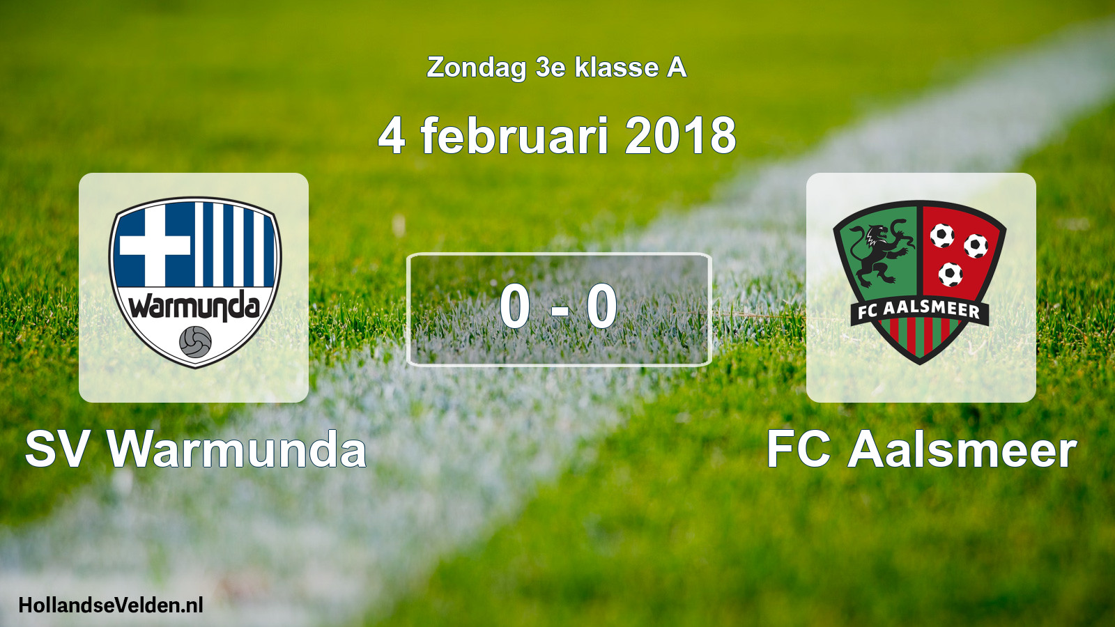 Total number of matches played: SV Warmunda - FC Aalsmeer 0 - 0 (4 February 2018)