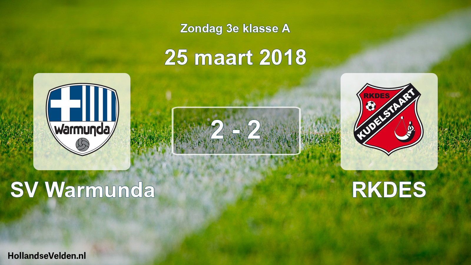 Total number of matches played: SV Warmunda - RKDES 2 - 2 (25 March 2018)