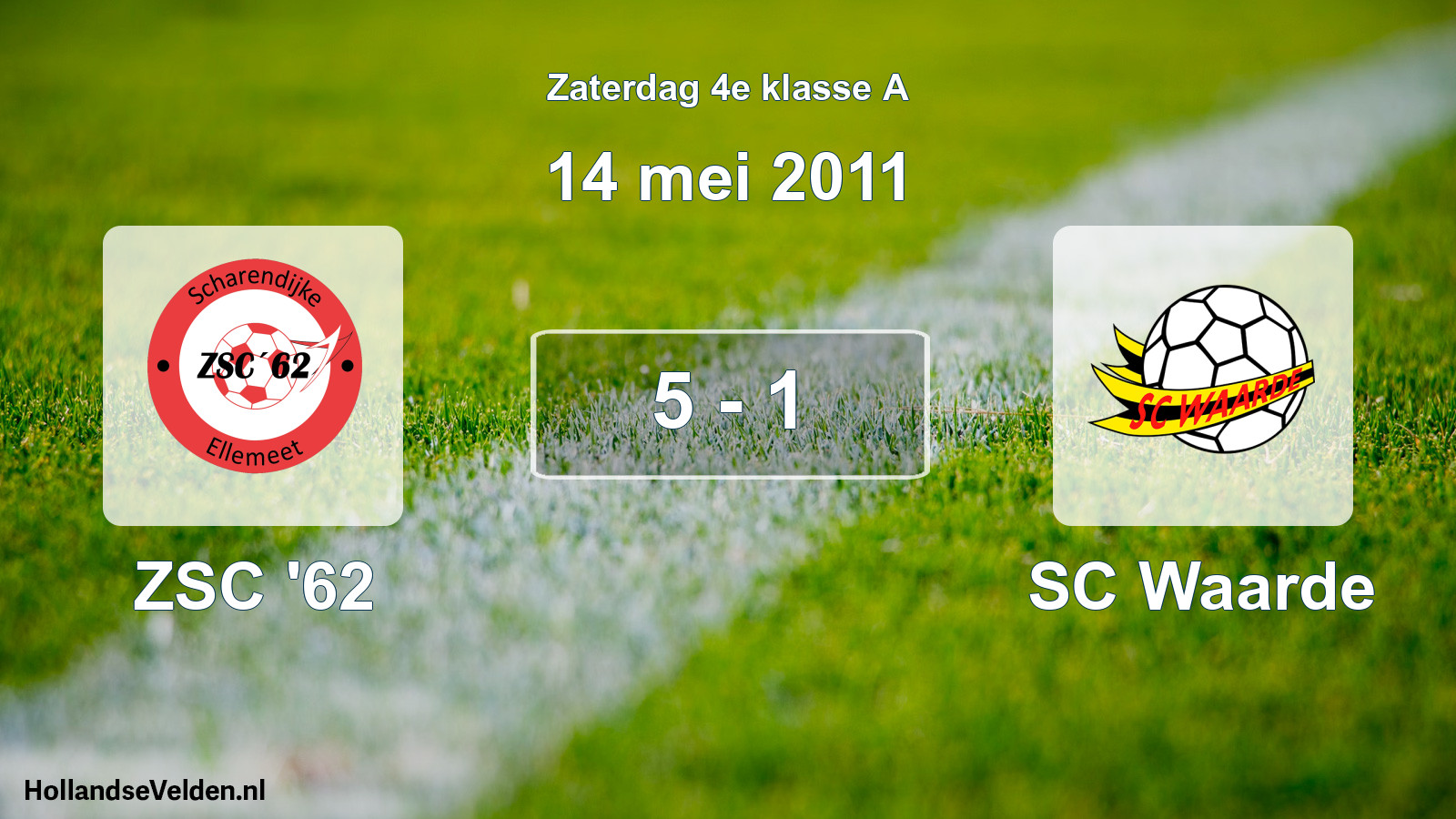 Total number of matches played: ZSC '62 - SC Waarde 5 - 1 (14 May 2011)