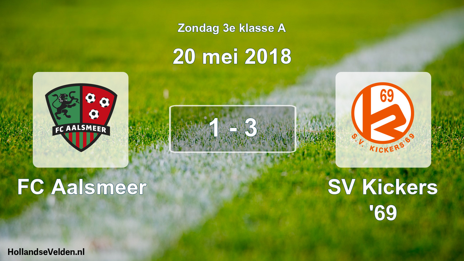 Total number of matches played: FC Aalsmeer - SV Kickers '69 1 - 3 (20 May 2018)
