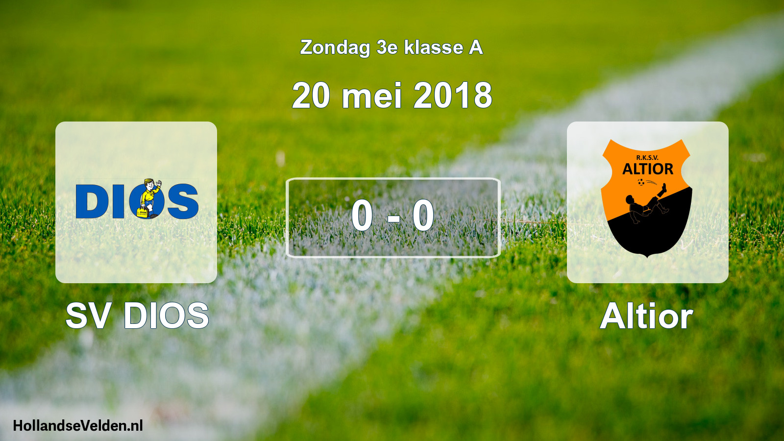 Total number of matches played: SV DIOS - Altior 0 - 0 (20 May 2018)