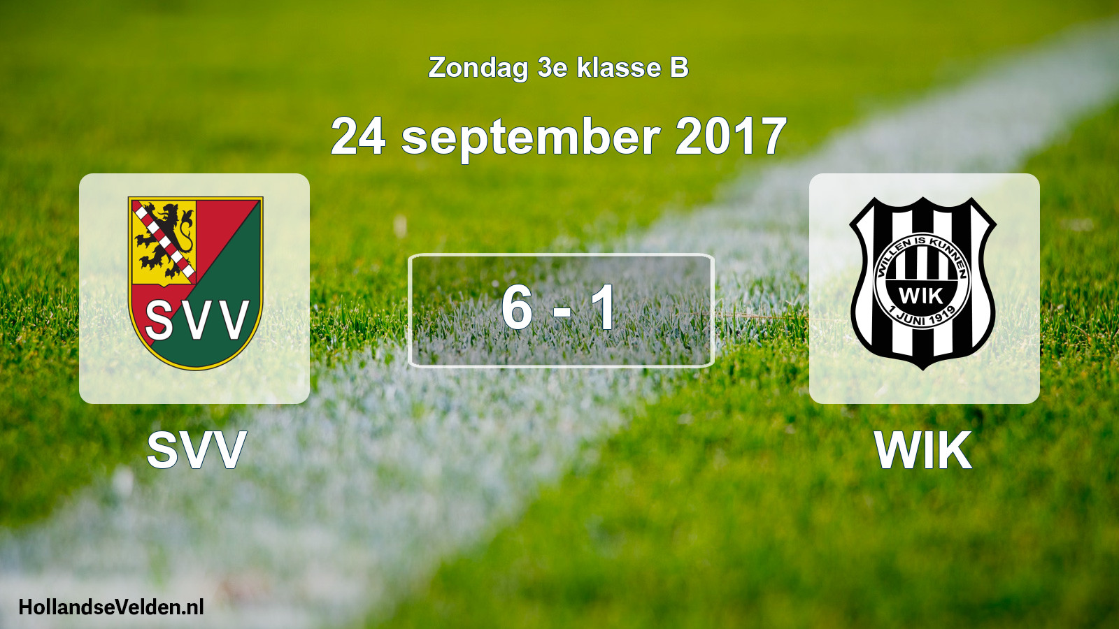 Total number of matches played: SVV - WIK 6 - 1 (24 September 2017)