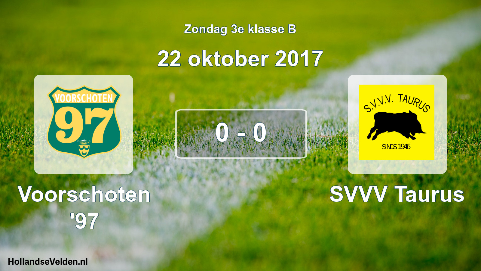 Total number of matches played: Voorschoten '97 - SVVV Taurus 0 - 0 (22 October 2017)