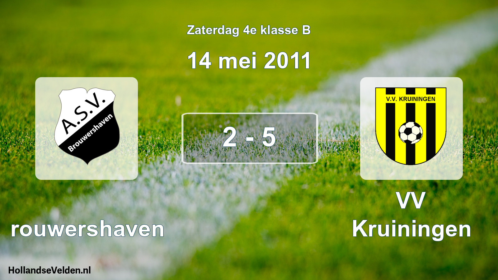 Total number of matches played: Brouwershaven - VV Kruiningen 2 - 5 (14 May 2011)