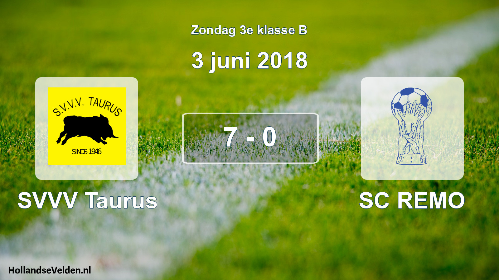 Total number of matches played: SVVV Taurus - SC REMO 7 - 0 (3 June 2018)