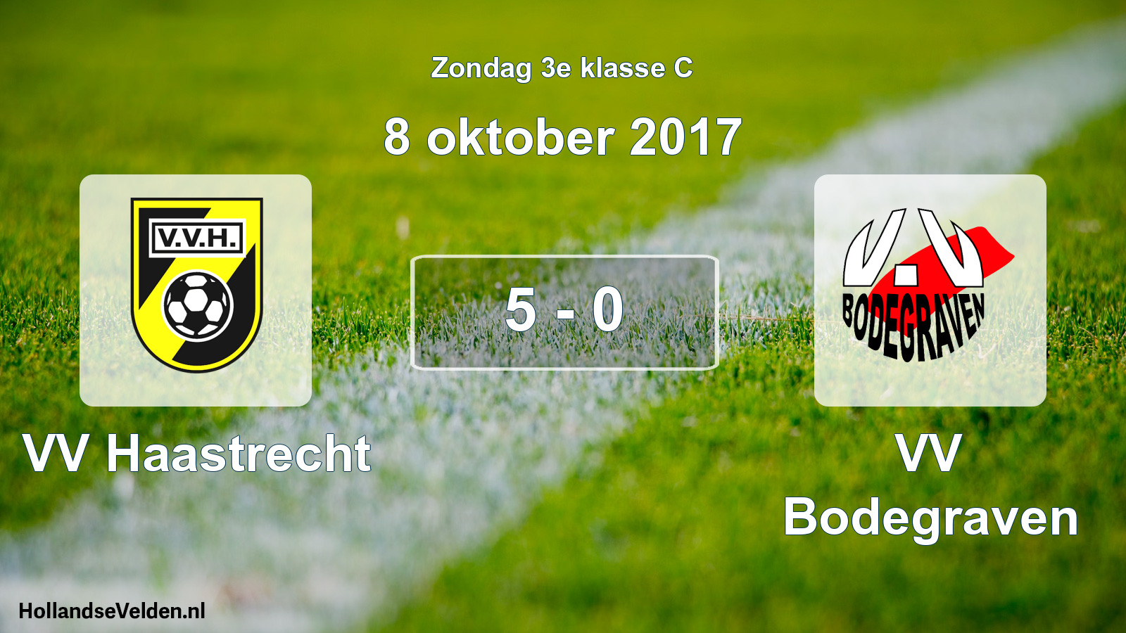 Total number of matches played: VV Haastrecht - VV Bodegraven 5 - 0 (8 October 2017)