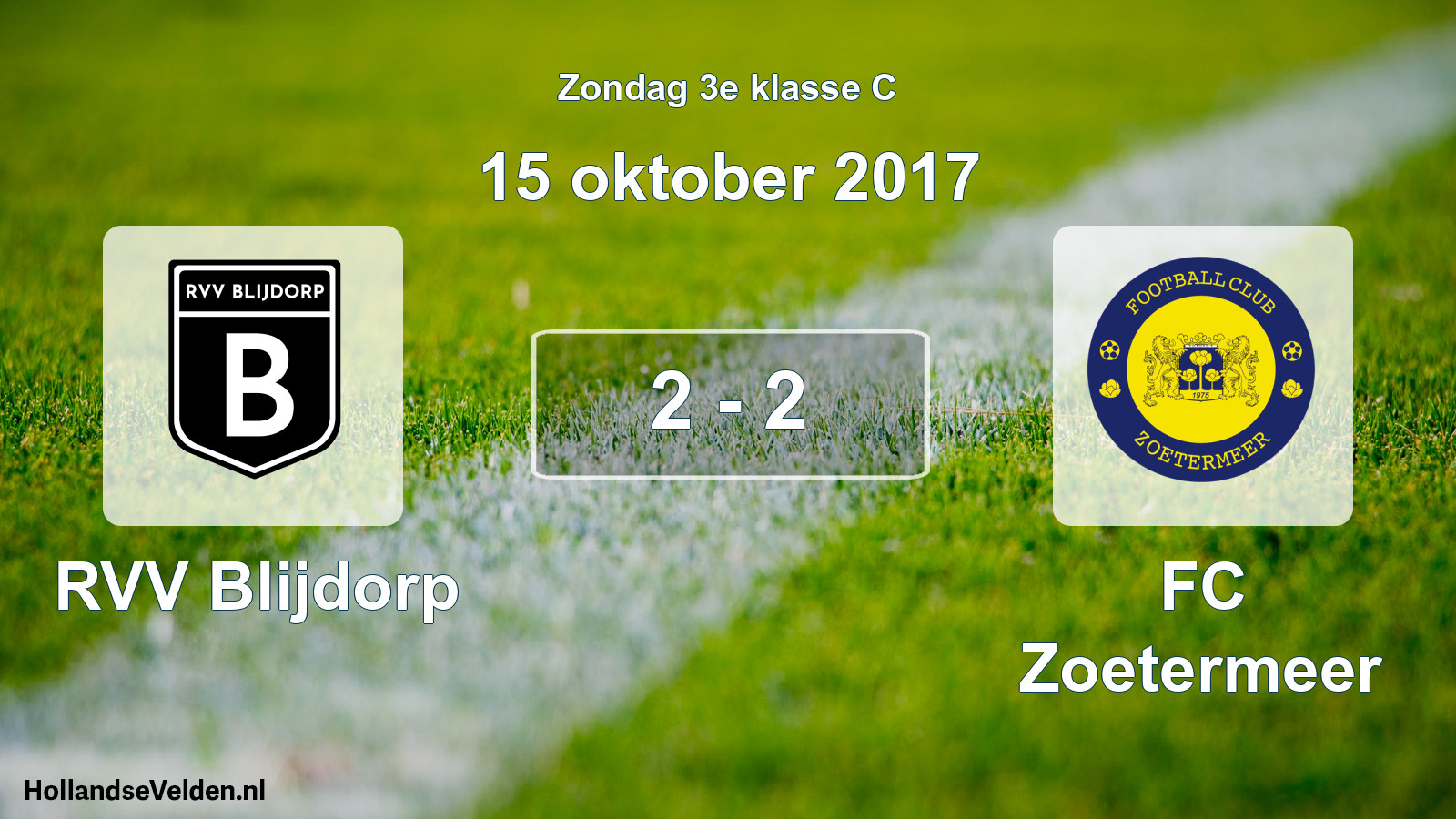 Total number of matches played: RVV Blijdorp - FC Zoetermeer 2 - 2 (15 October 2017)