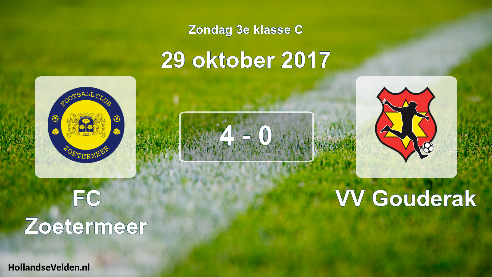 Total number of matches played: FC Zoetermeer - VV Gouderak 4 - 0 (29 October 2017)