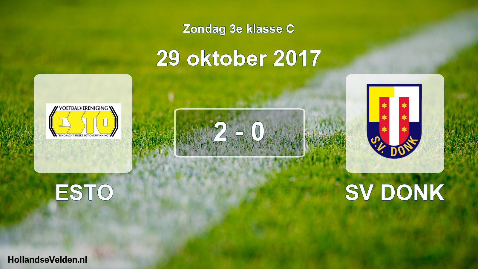 Total number of matches played: ESTO - SV DONK 2 - 0 (29 October 2017)