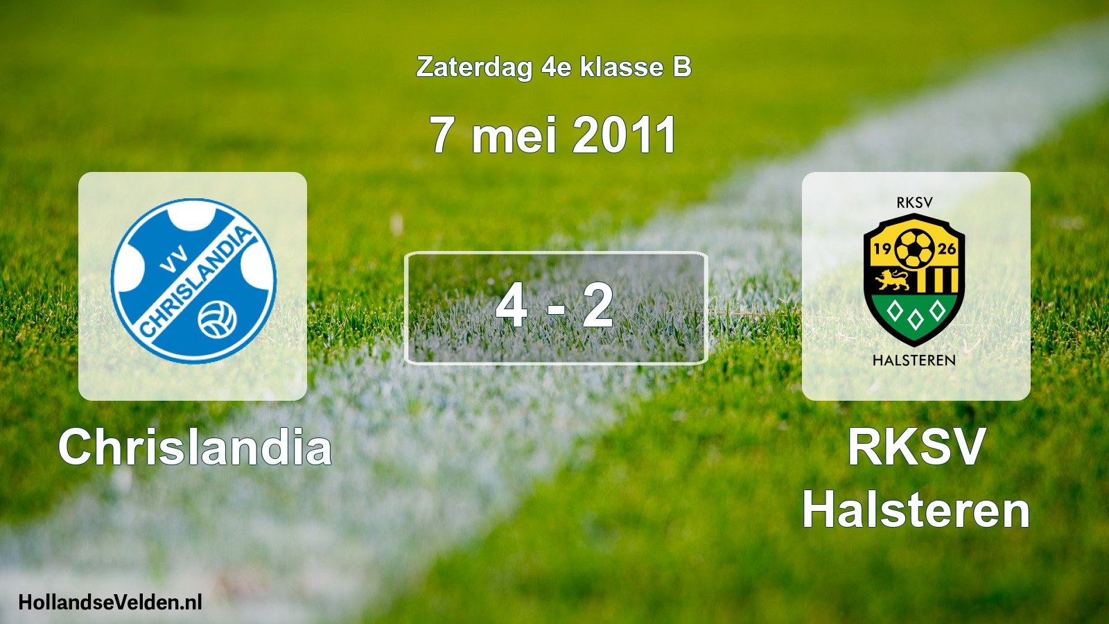 Total number of matches played: Chrislandia - RKSV Halsteren 4 - 2 (7 May 2011)