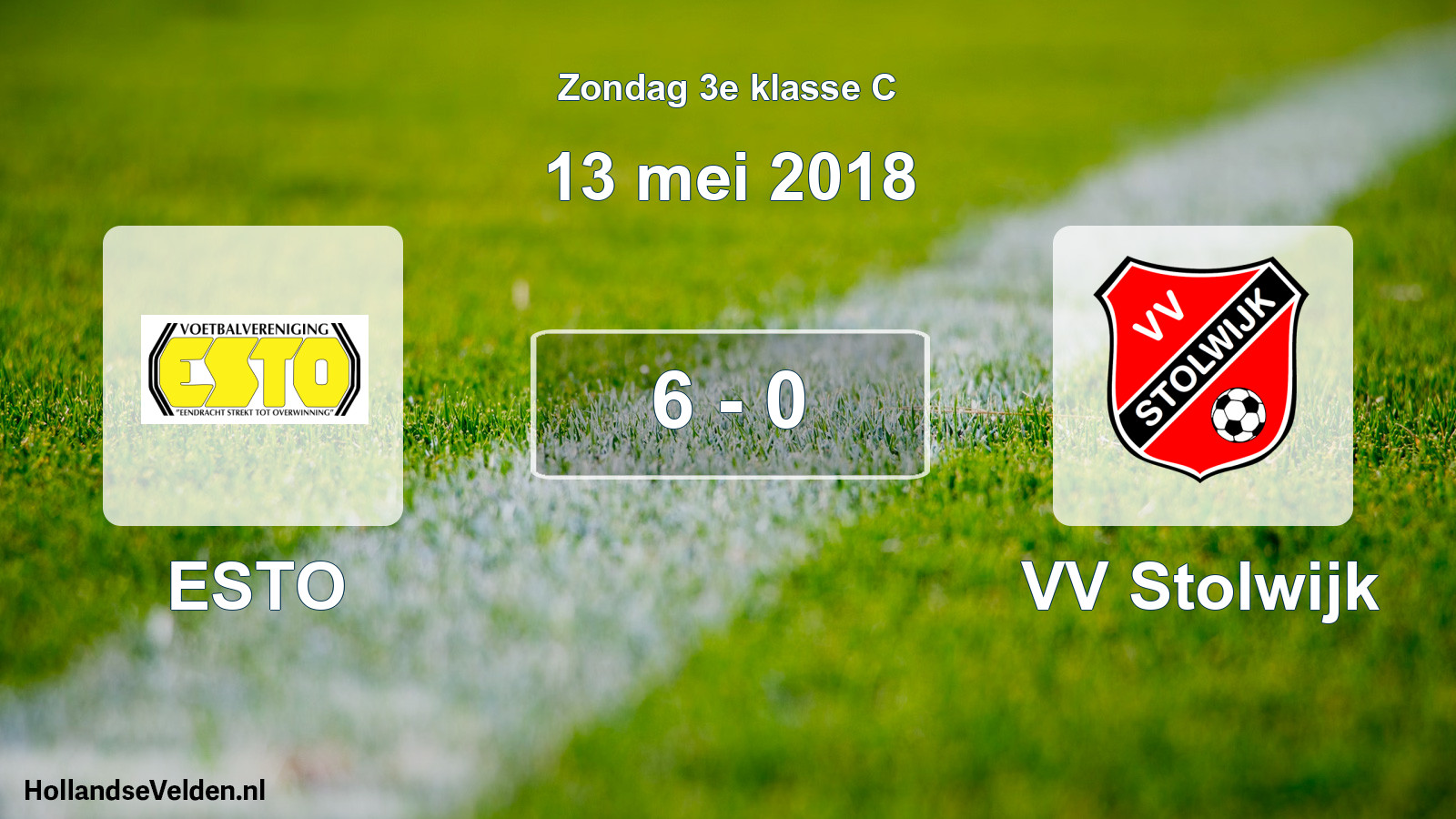 Total number of matches played: ESTO - VV Stolwijk 6 - 0 (13 May 2018)