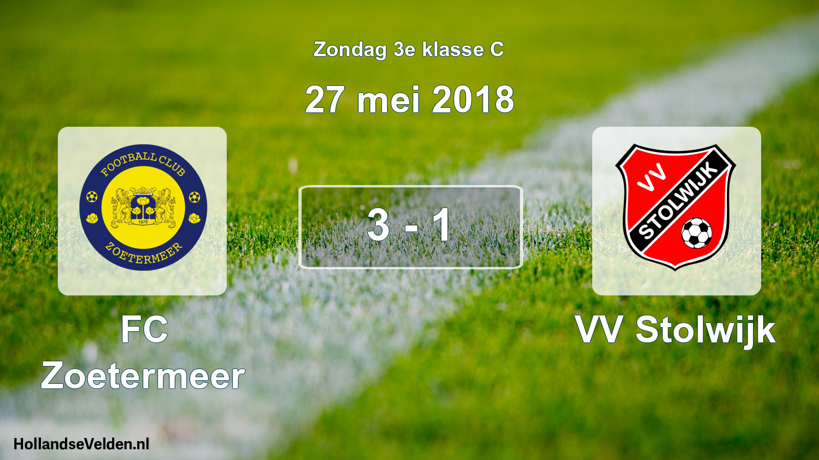 Total number of matches played: FC Zoetermeer - VV Stolwijk 3 - 1 (27 May 2018)