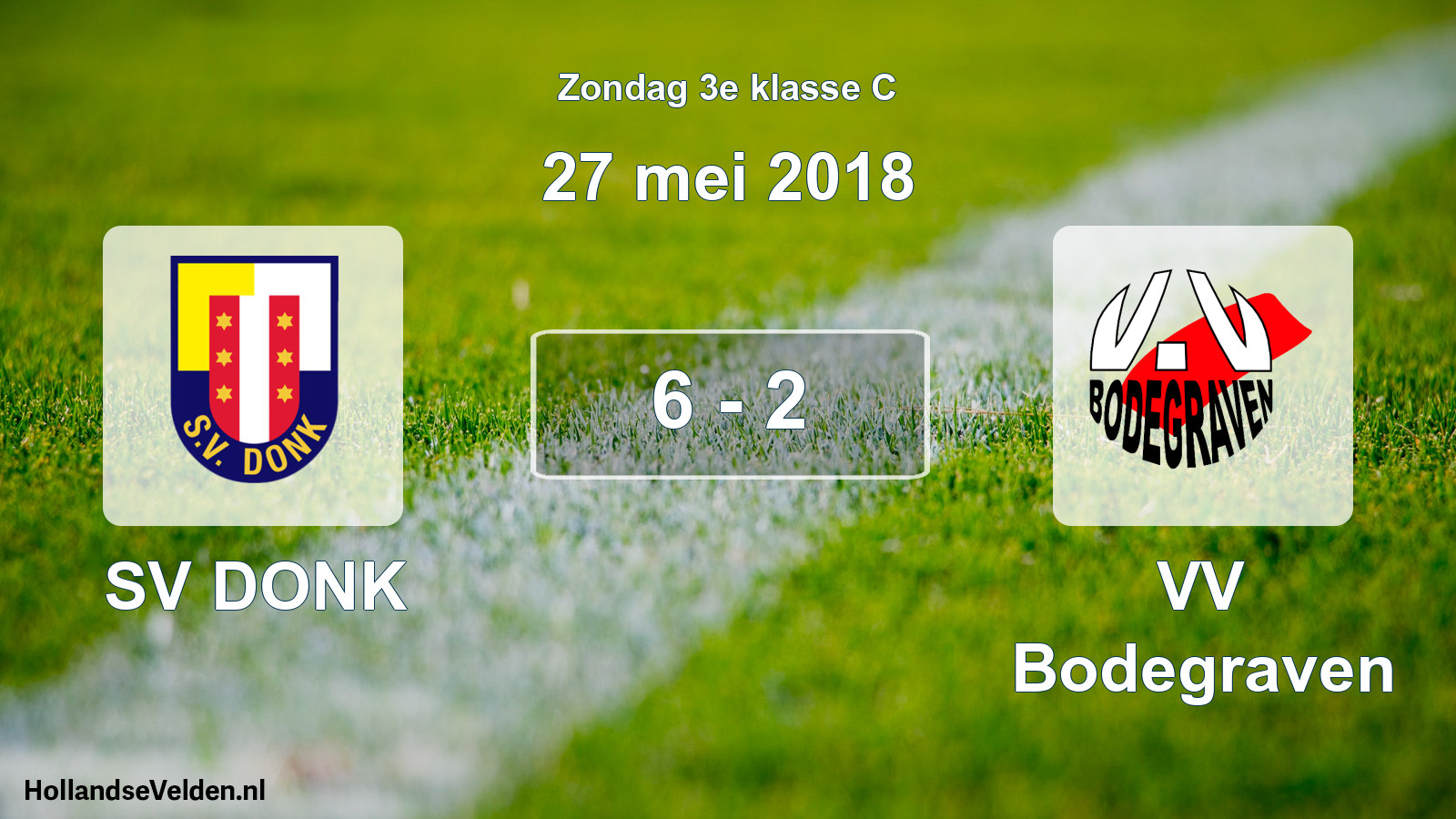 Total number of matches played: SV DONK - VV Bodegraven 6 - 2 (27 May 2018)