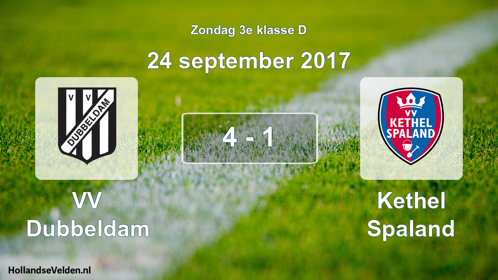 Total number of matches played: VV Dubbeldam - Kethel Spaland 4 - 1 (24 September 2017)