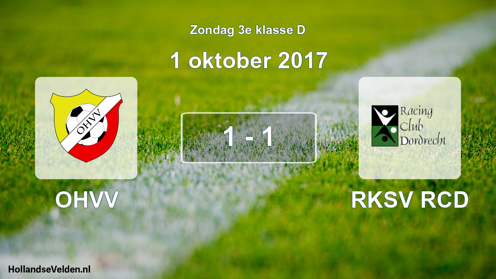 Total number of matches played: OHVV - RKSV RCD 1 - 1 (1 October 2017)