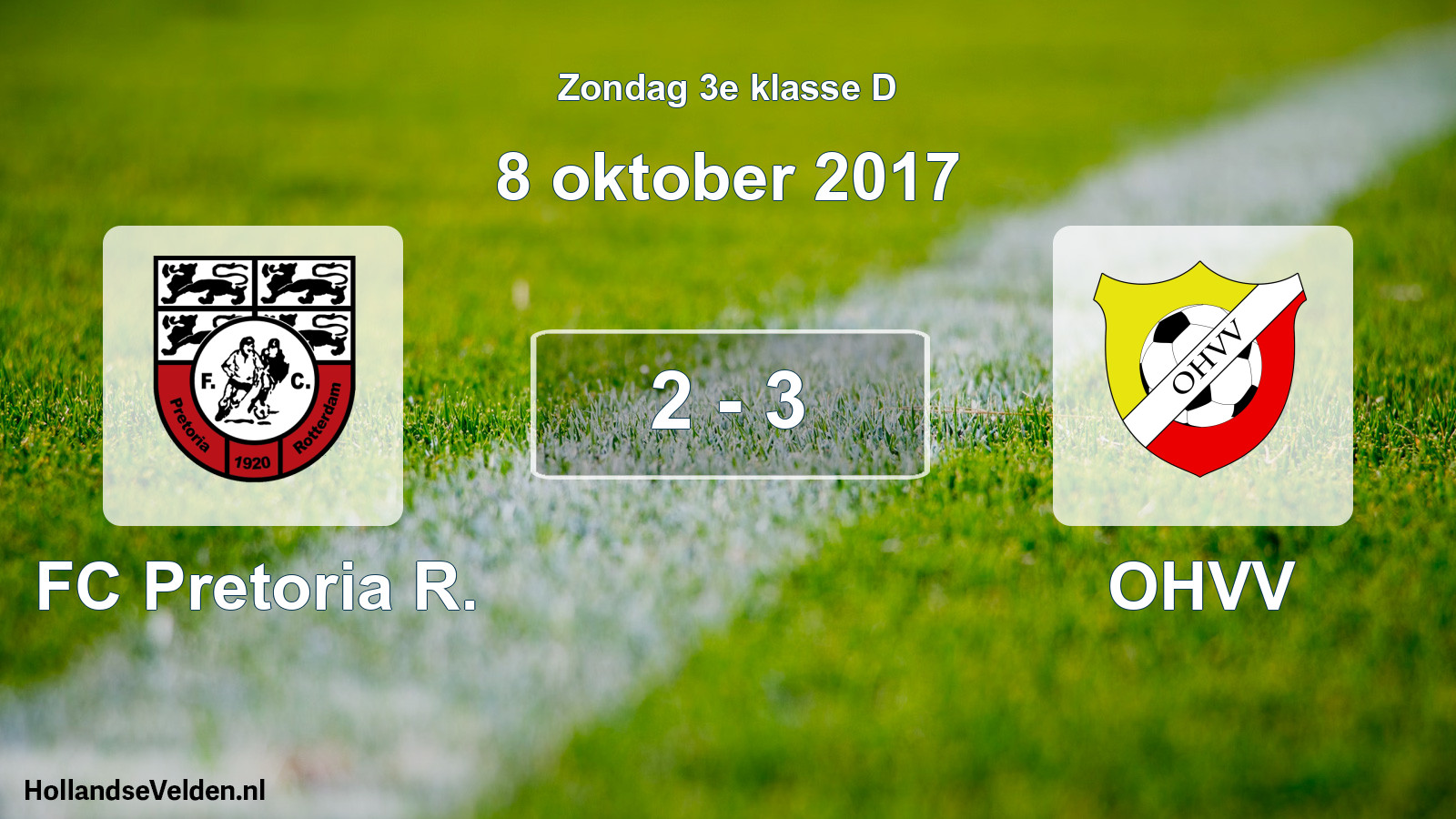 Total number of matches played: FC Pretoria R. - OHVV 2 - 3 (8 October 2017)