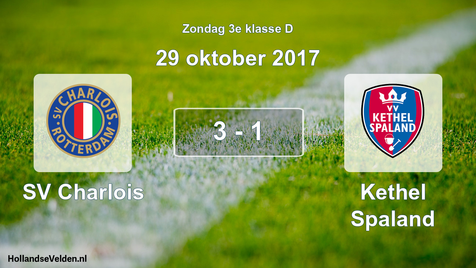 Total number of matches played: SV Charlois - Kethel Spaland 3 - 1 (29 October 2017)