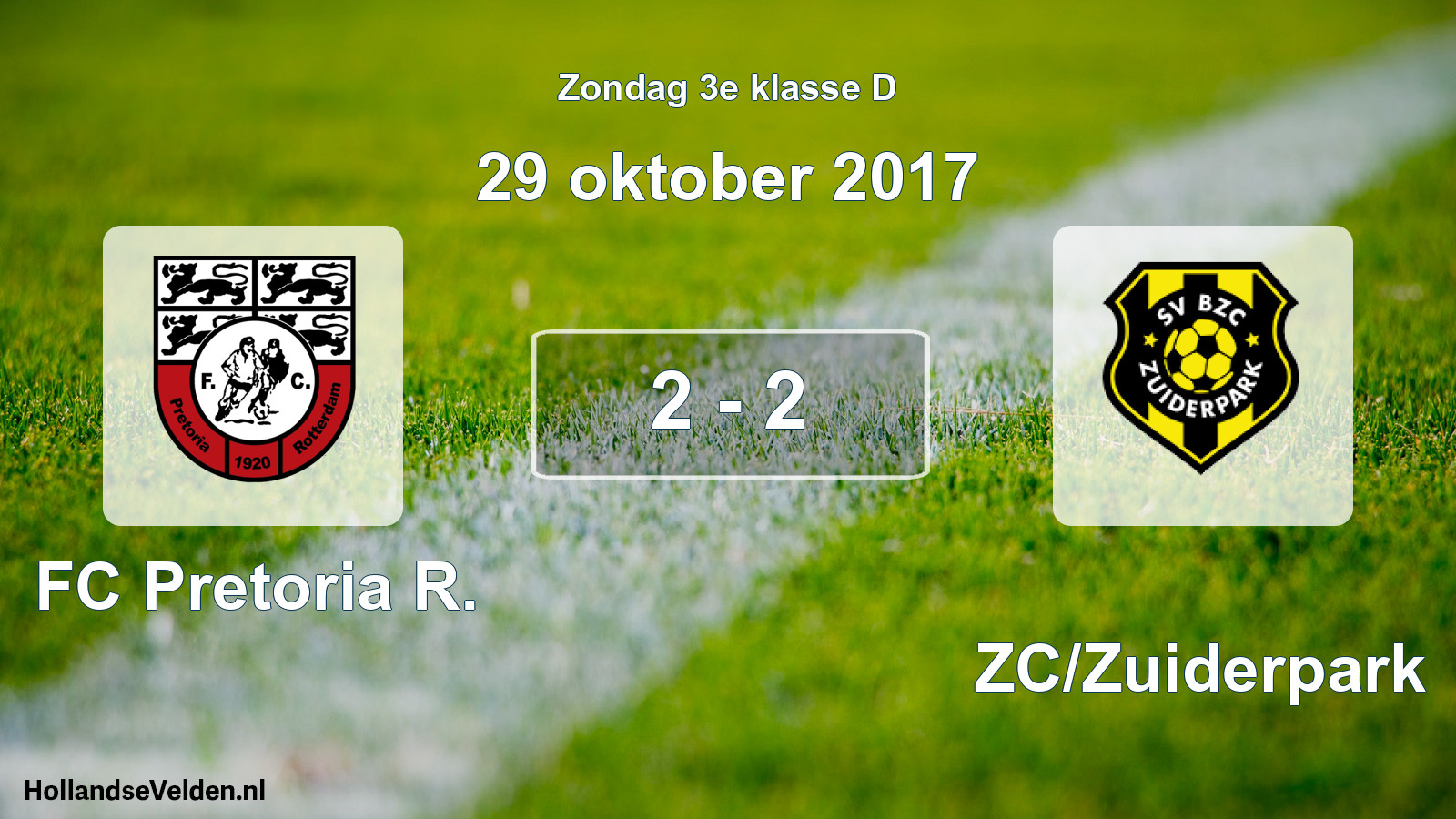 Total number of matches played: FC Pretoria R. - BZC/Zuiderpark 2 - 2 (29 October 2017)