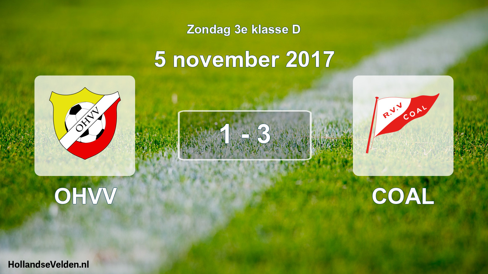 Total number of matches played: OHVV - COAL 1 - 3 (5 November 2017)