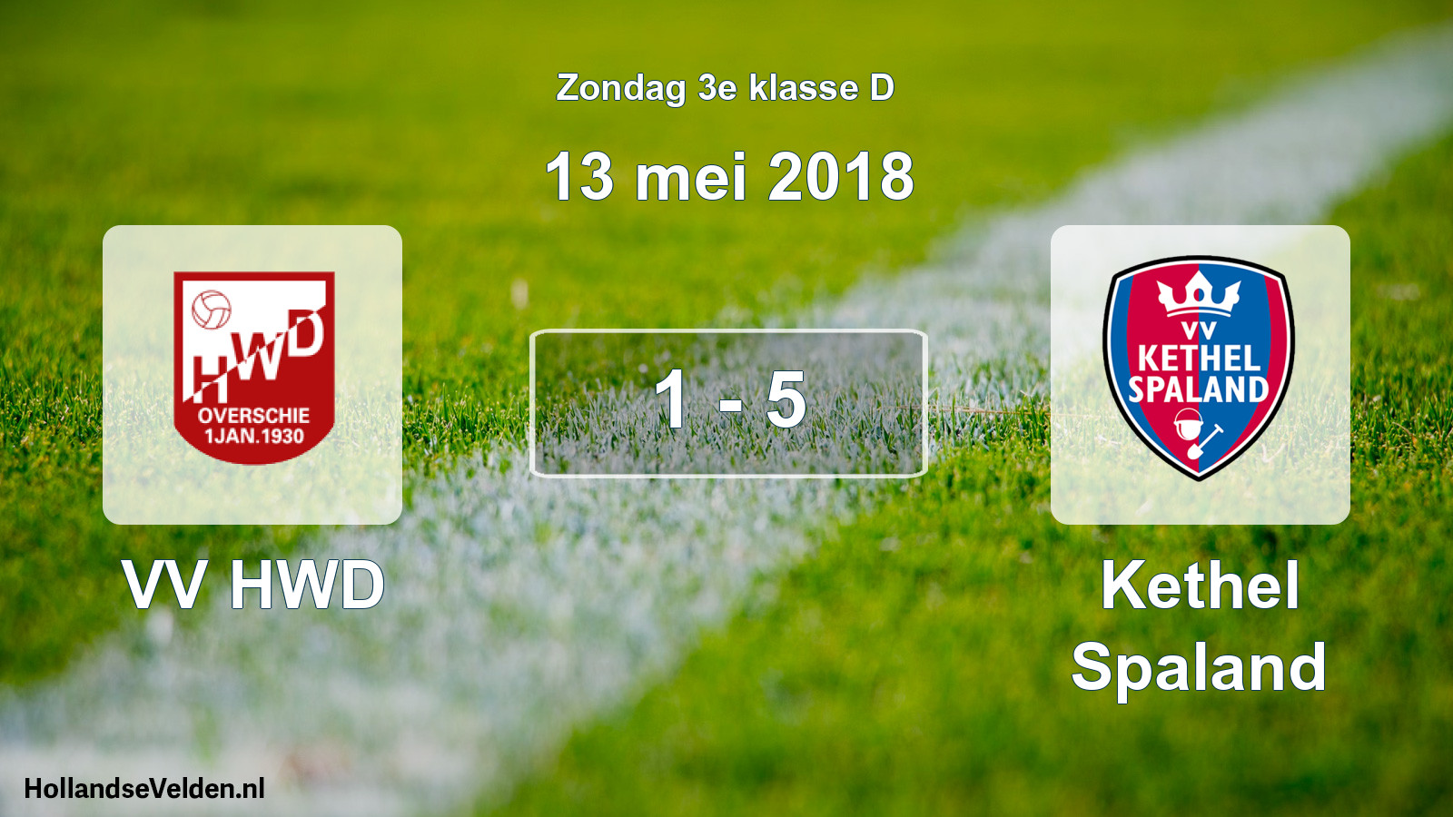 Total number of matches played: VV HWD - Kethel Spaland 1 - 5 (13 May 2018)