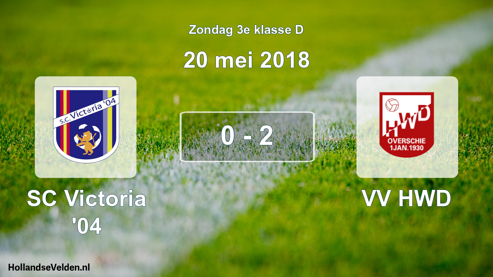 Total number of matches played: SC Victoria '04 - VV HWD 0 - 2 (20 May 2018)