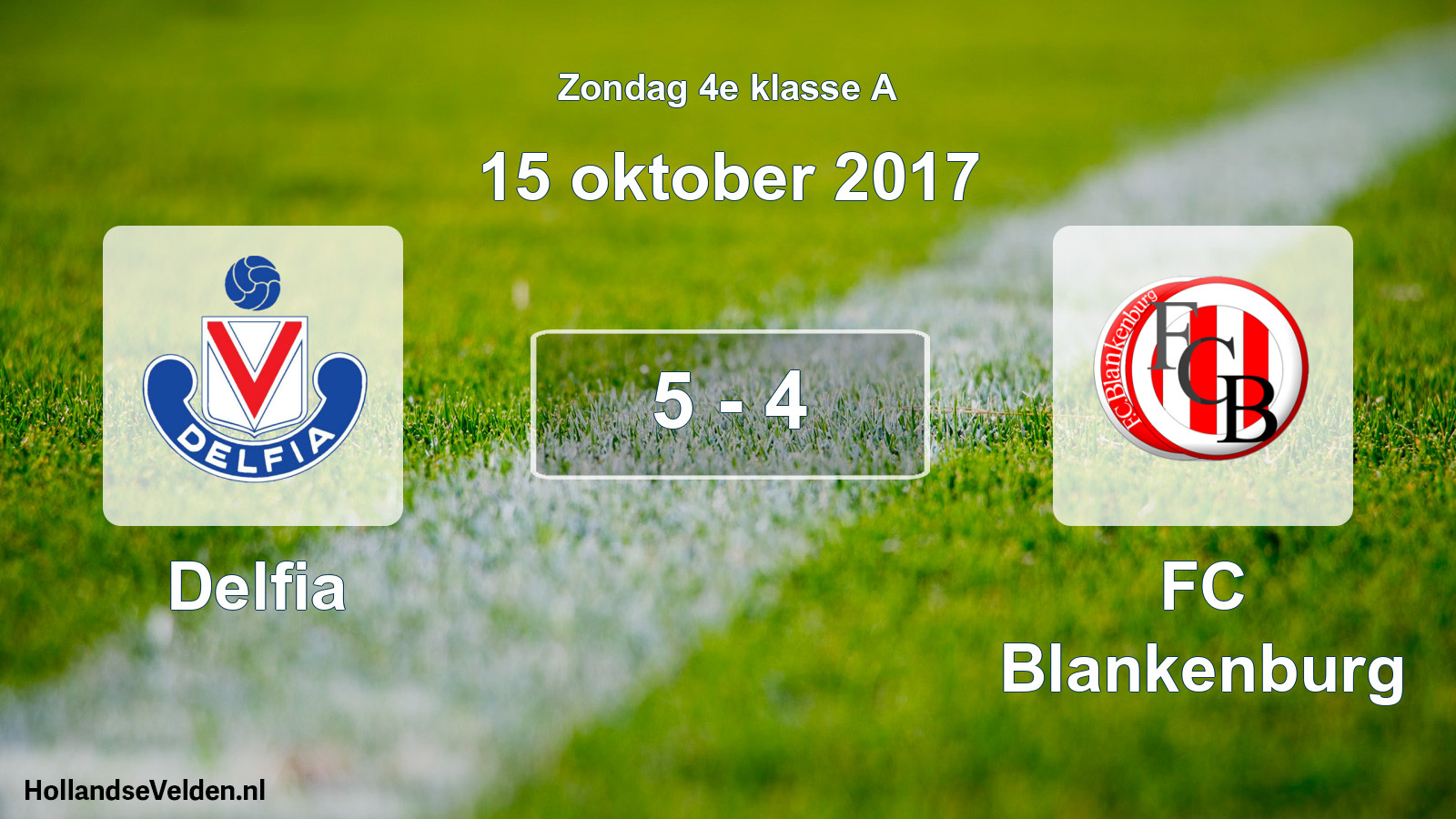 Total number of matches played: Delfia - FC Blankenburg 5 - 4 (15 October 2017)