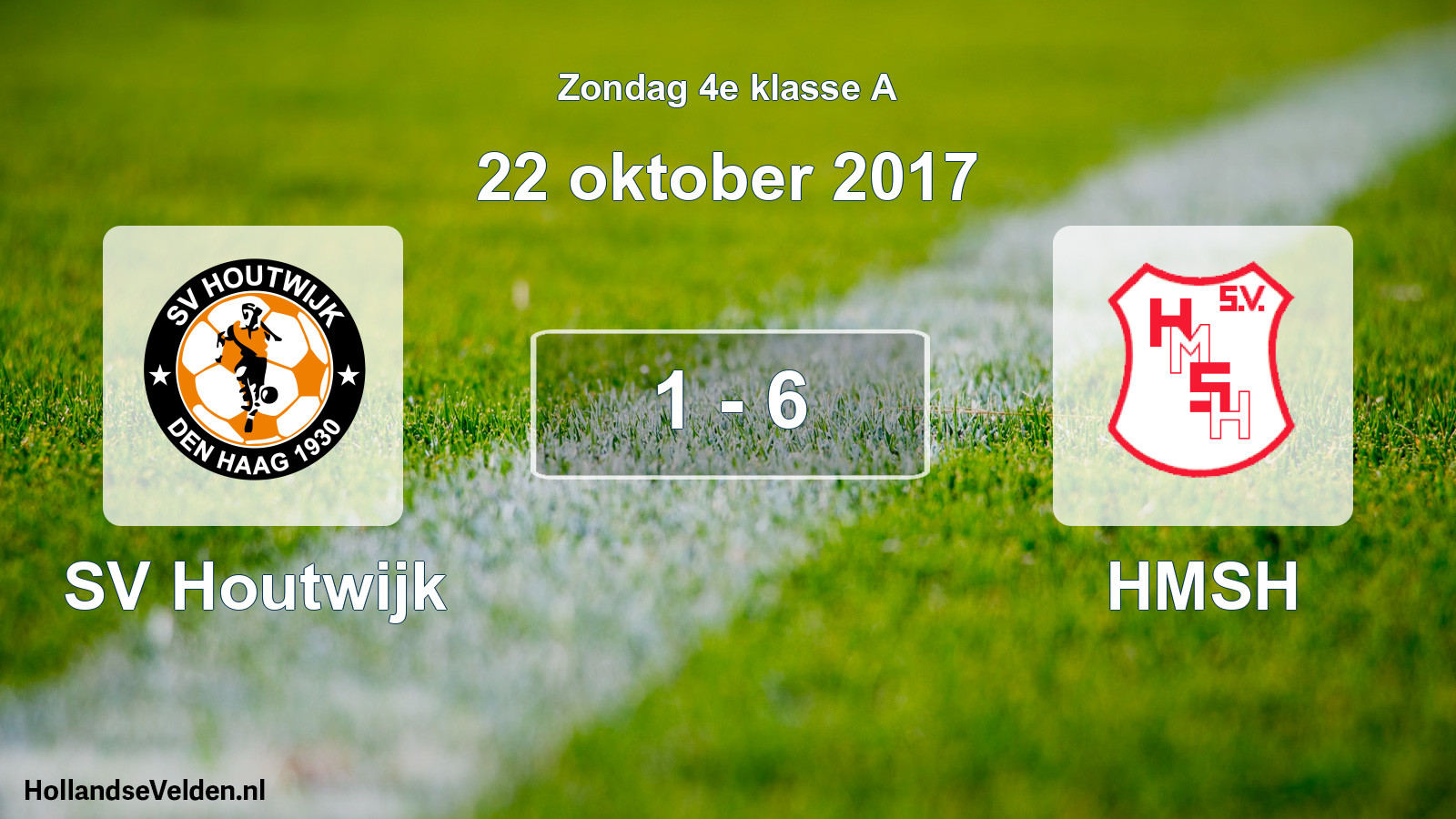 Total number of matches played: SV Houtwijk - HMSH 1 - 6 (22 October 2017)