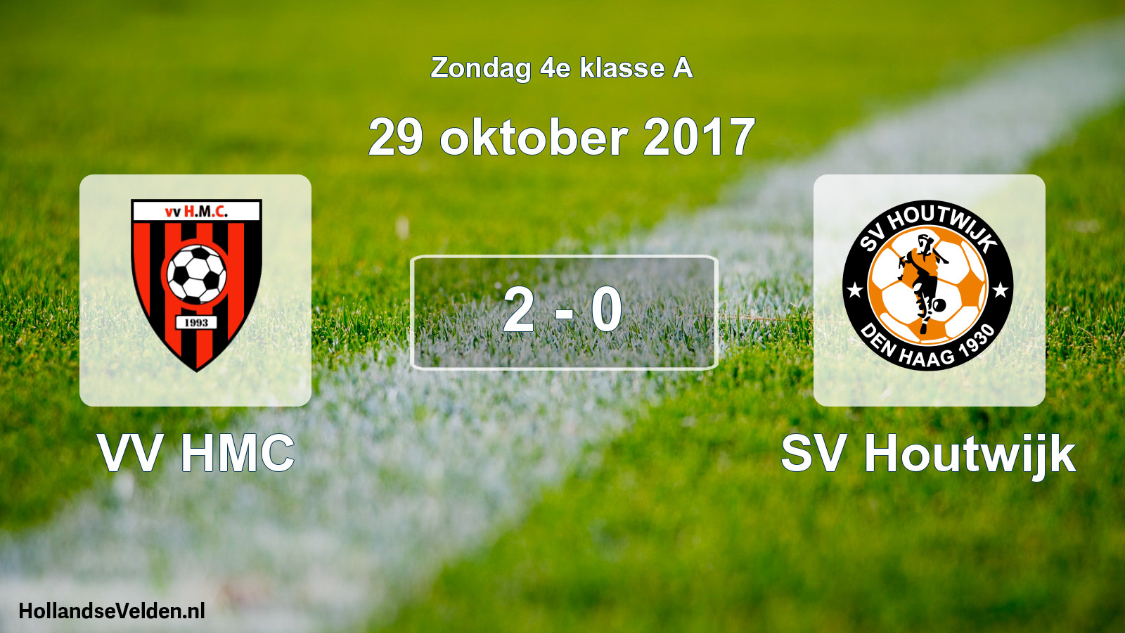 Total number of matches played: VV HMC - SV Houtwijk 2 - 0 (29 October 2017)