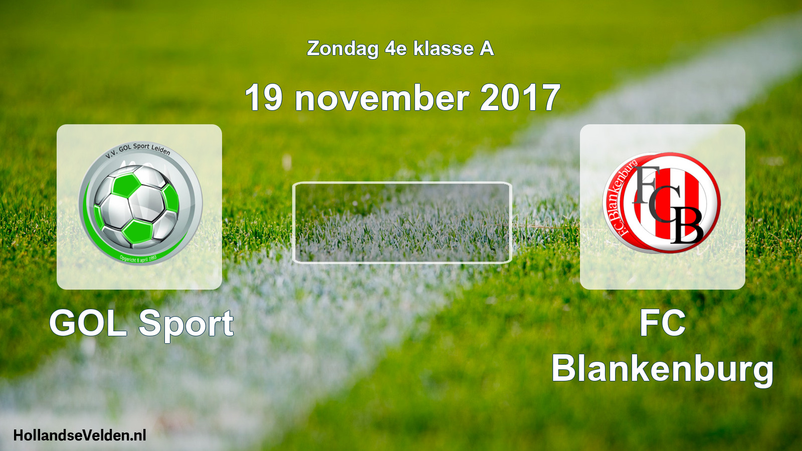 Scheduled Match: GOL Sport - FC Blankenburg (19 November 2017)