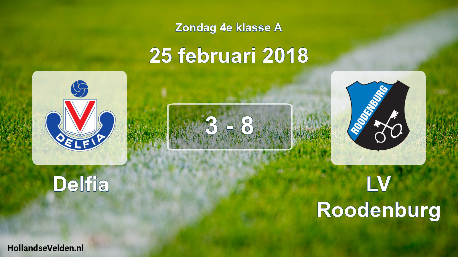 Total number of matches played: Delfia - LV Roodenburg 3 - 8 (25 February 2018)