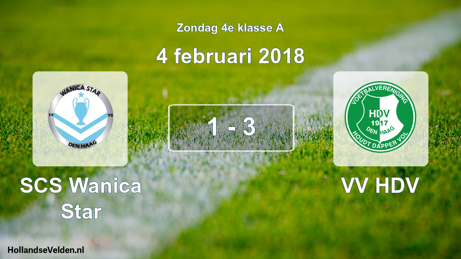 Total number of matches played: SCS Wanica Star - VV HDV 1 - 3 (4 February 2018)