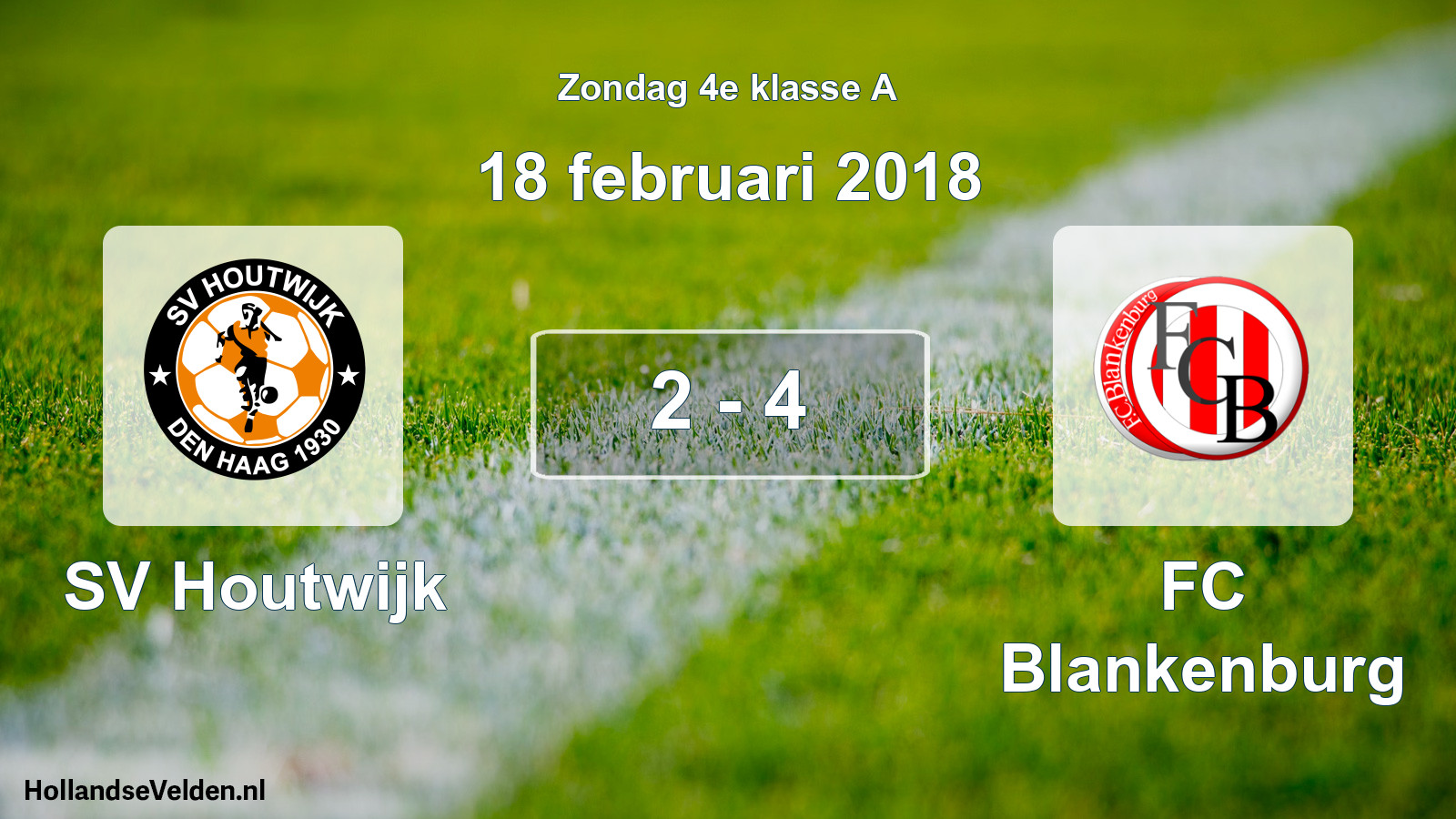 Total number of matches played: SV Houtwijk - FC Blankenburg 2 - 4 (18 February 2018)