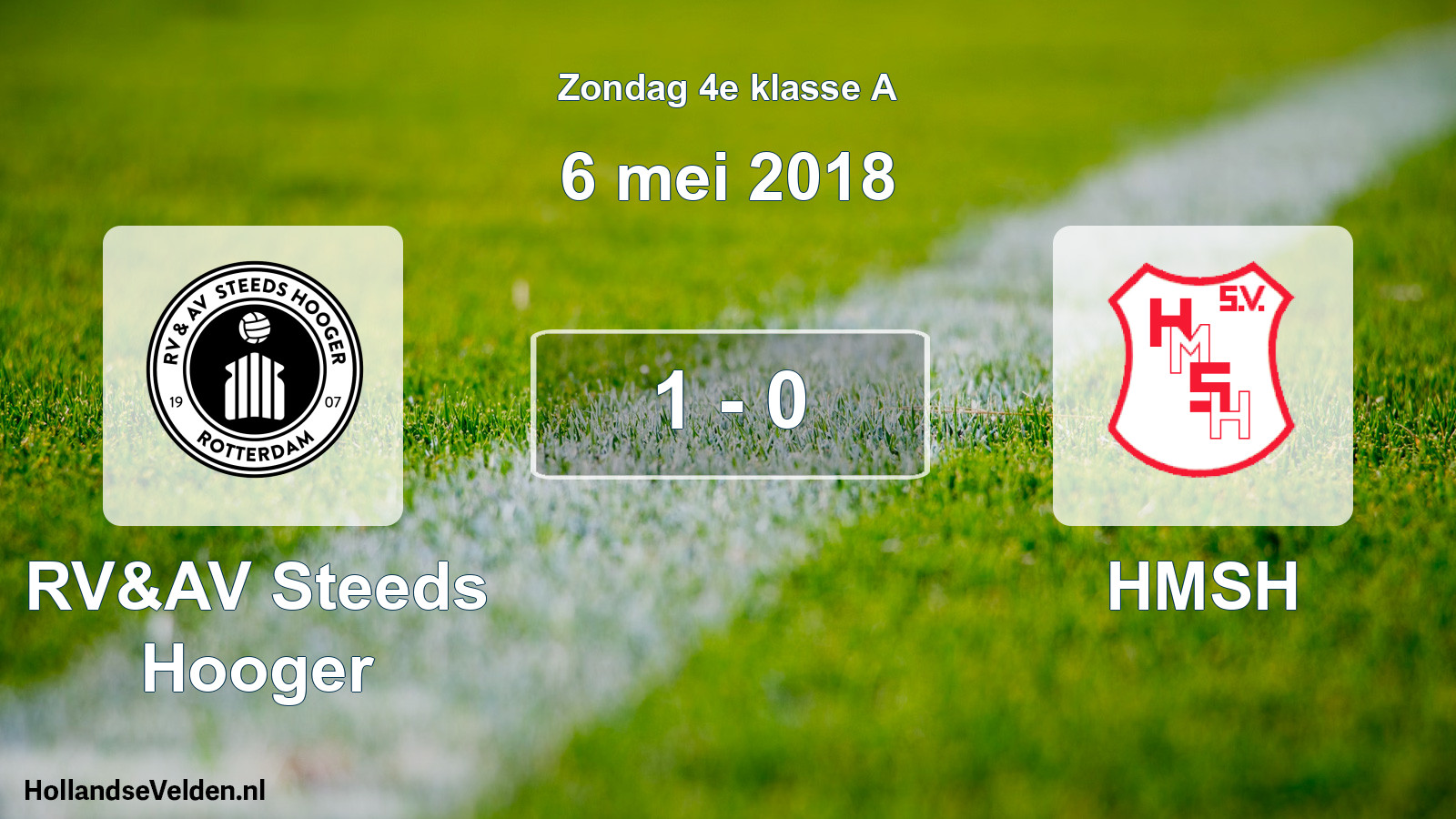 Total number of matches played: RV&AV Steeds Hooger - HMSH 1 - 0 (6 May 2018)