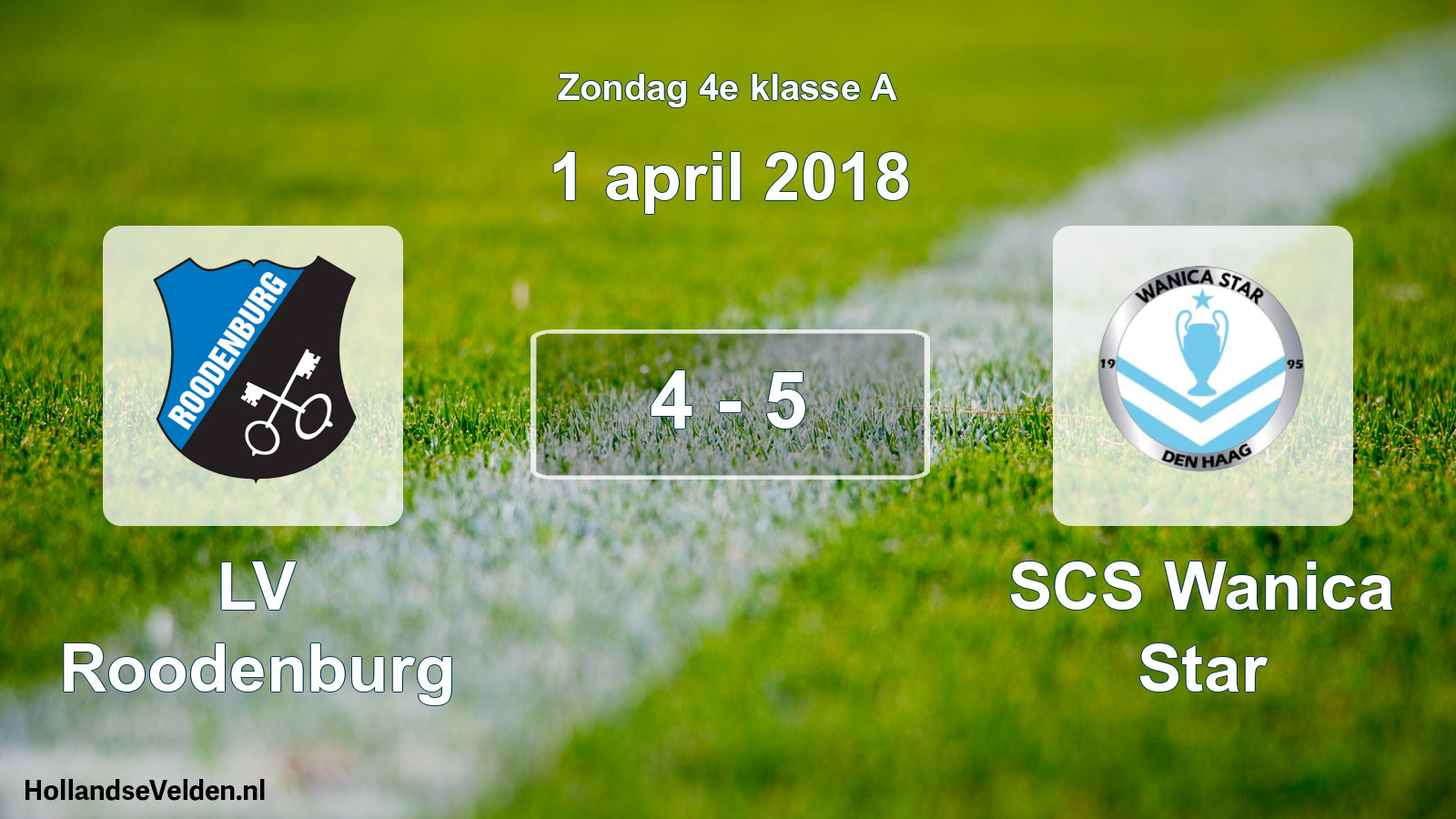 Total number of matches played: LV Roodenburg - SCS Wanica Star 4 - 5 (1 April 2018)
