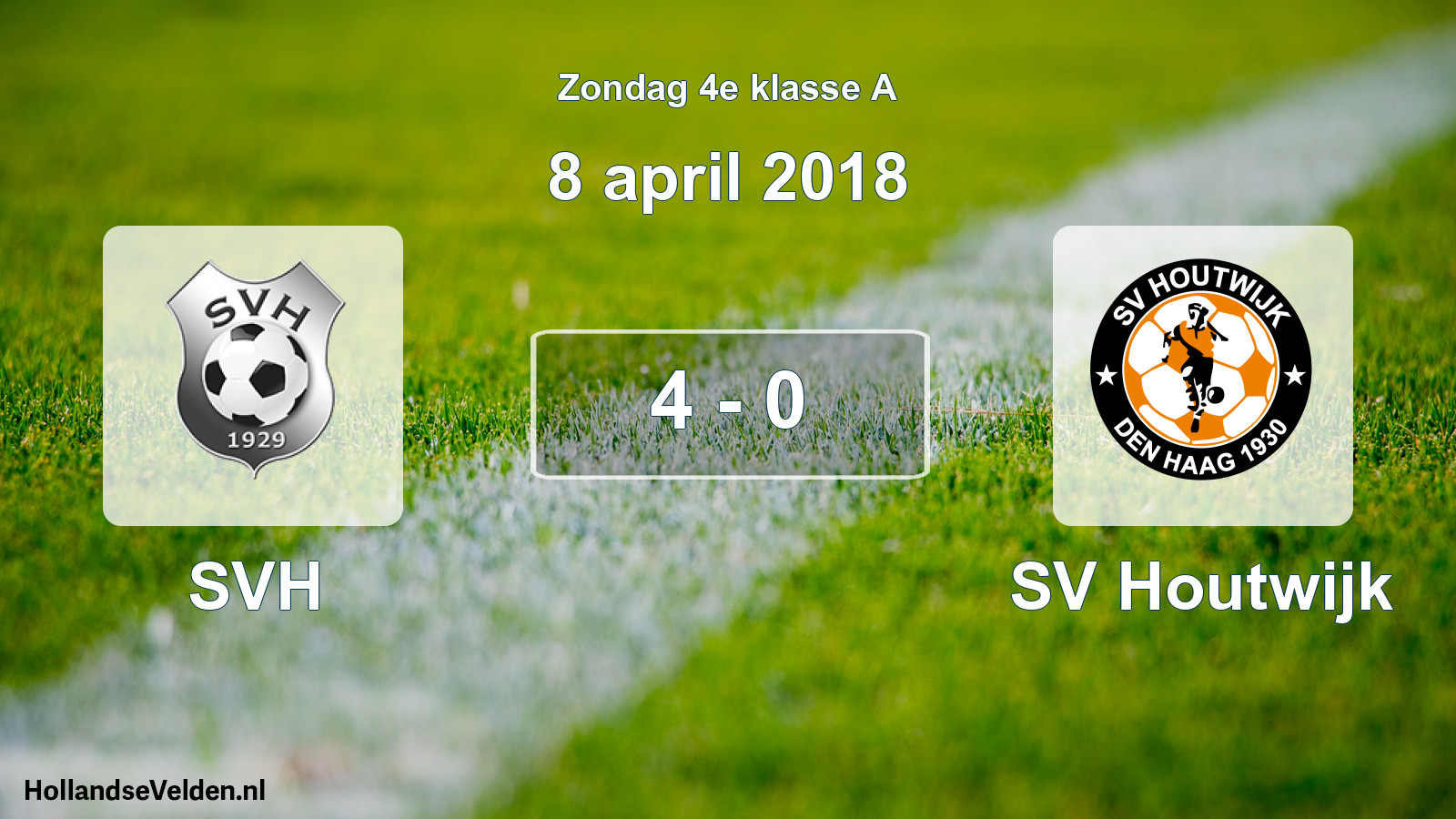 Total number of matches played: SVH - SV Houtwijk 4 - 0 (8 April 2018)