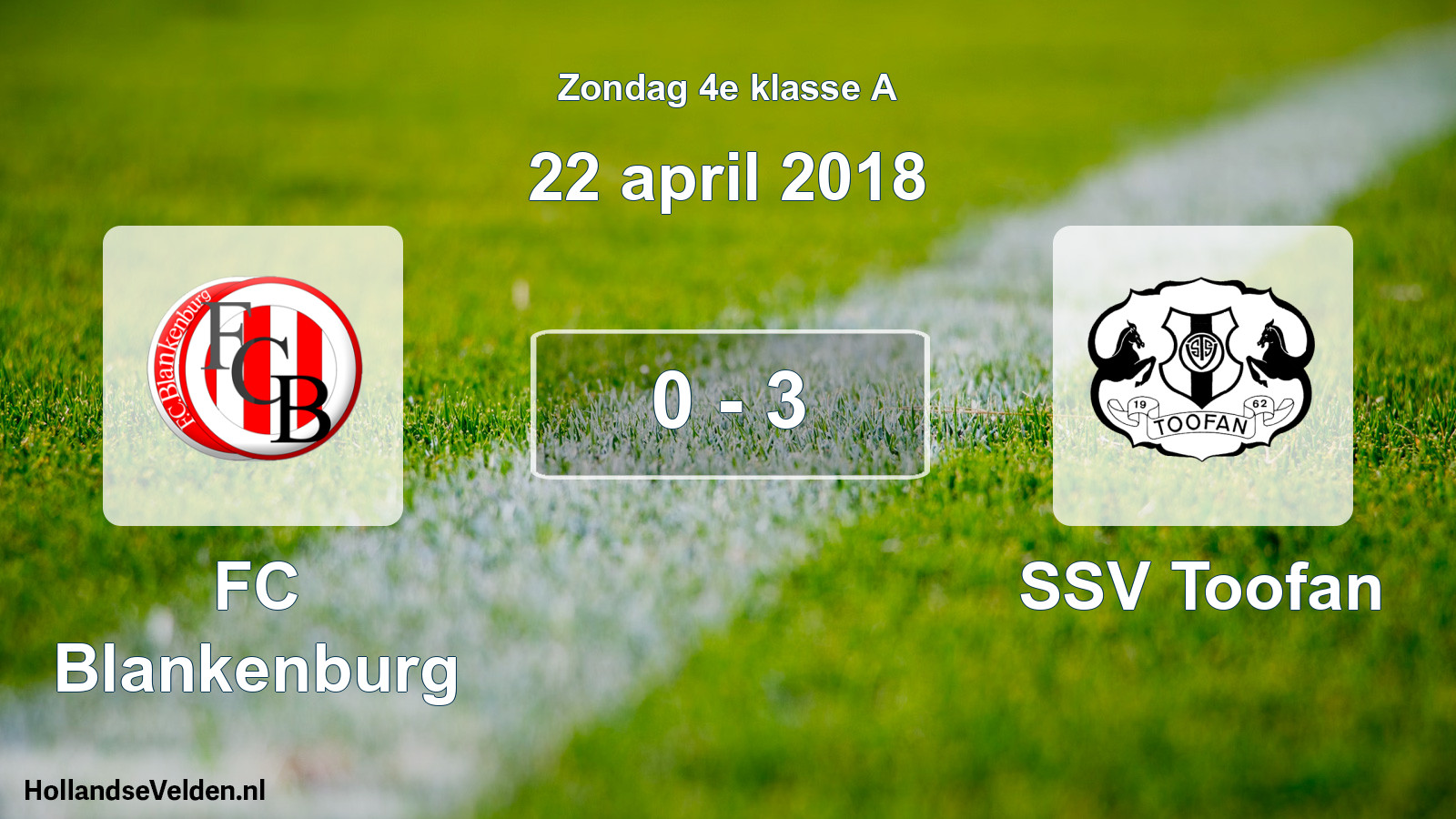 Total number of matches played: FC Blankenburg - SSV Toofan 0 - 3 (22 April 2018)