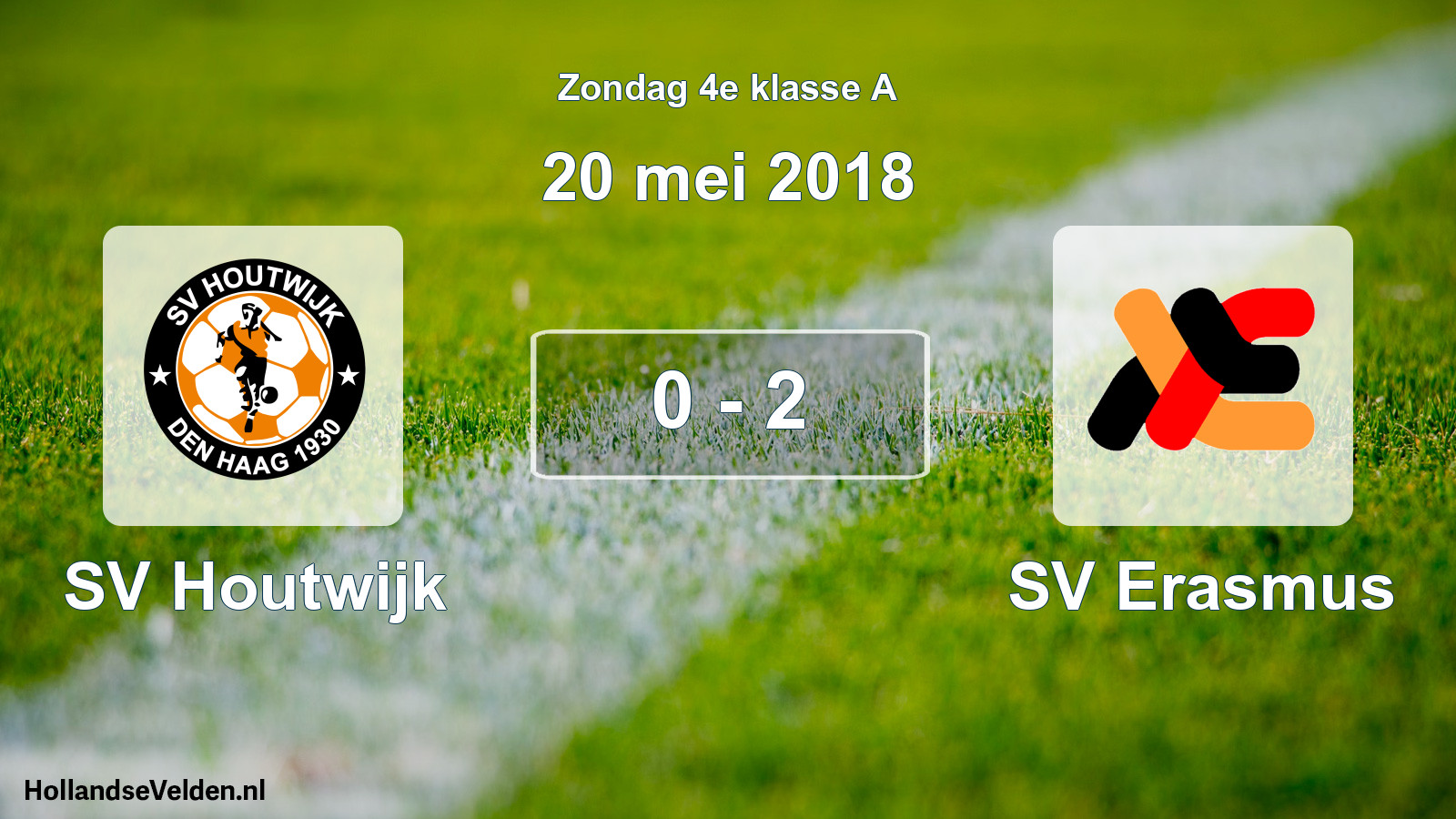 Total number of matches played: SV Houtwijk - SV Erasmus 0 - 2 (20 May 2018)