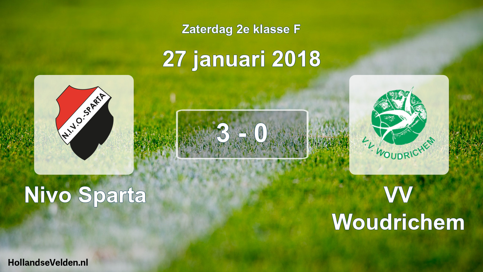 Total number of matches played: Nivo Sparta - VV Woudrichem 3 - 0 (27 January 2018)
