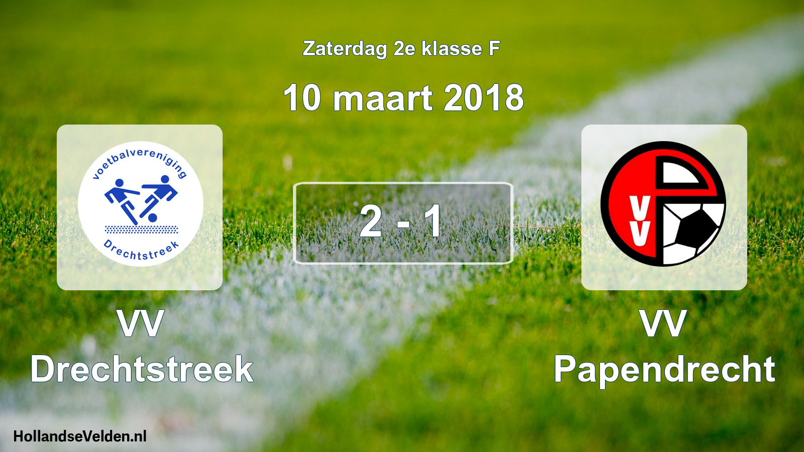 Total number of matches played: VV Drechtstreek - VV Papendrecht 2 - 1 (10 March 2018)